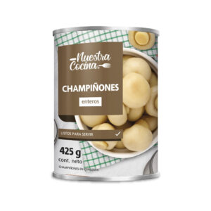 Champiñones Nuestra Cocina enteros lata 425 g neto - 230 g drenado