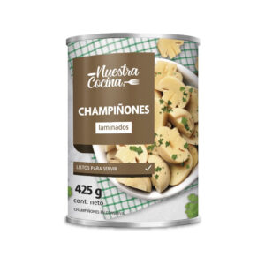 Champiñones Nuestra Cocina laminados lata 425 g neto - 230 g drenado