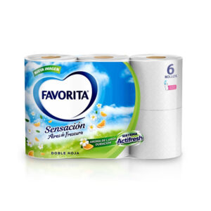 Papel higiénico sensación doble hoja 6 un de 22 m