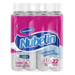 Papel higiénico Nubelin doble hoja 40 un de 22 m