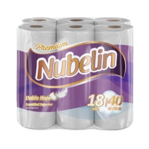 Papel higiénico Nubelin premium doble hoja 18 un de 40 m
