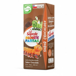 Leche semidescremada Soprole chocolate requetepatitas 200 ml