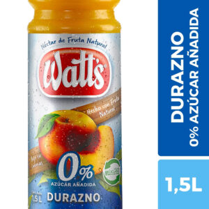 Néctar Watt's light durazno boca ancha 1.5 L