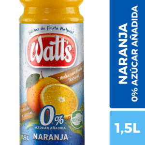 Néctar Watt's light naranja boca ancha 1.5 L