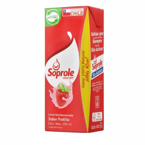 Leche semidescremada Soprole frutilla 200 ml