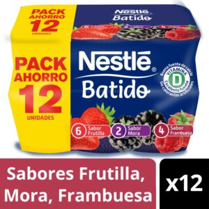 Pack Yoghurt batido Nestlé berries 12 un de 115 g