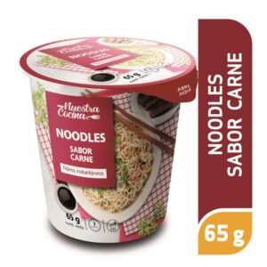 Fideos instantáneos Nuestra Cocina sabor carne pote 65 g