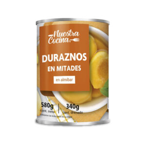 Duraznos Nuestra Cocina en mitades 580 g neto - 340 g drenado