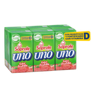 Probiótico Soprole Uno frutilla cajitas 6 un de 80 ml
